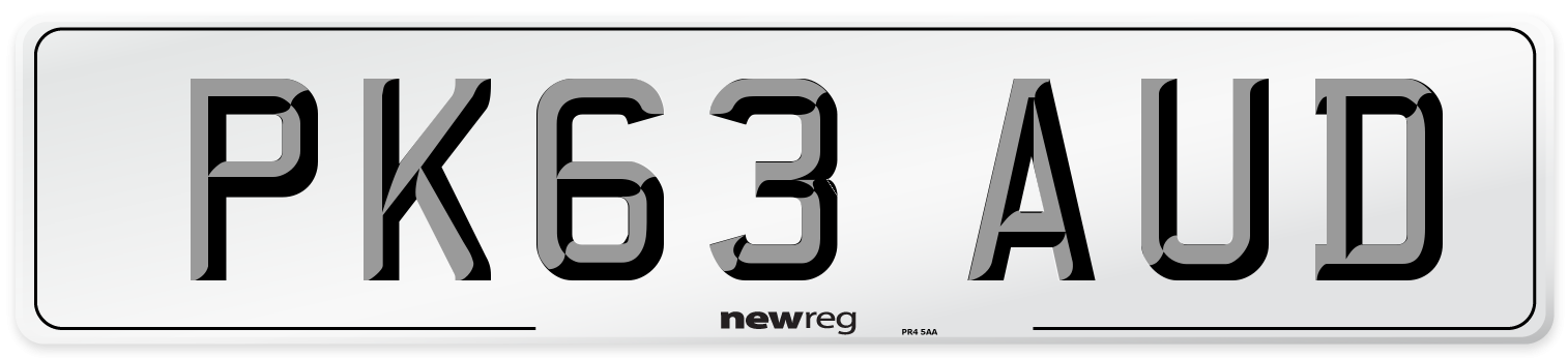 PK63 AUD Number Plate from New Reg